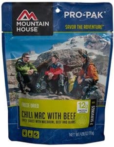 Mountain house hiking food