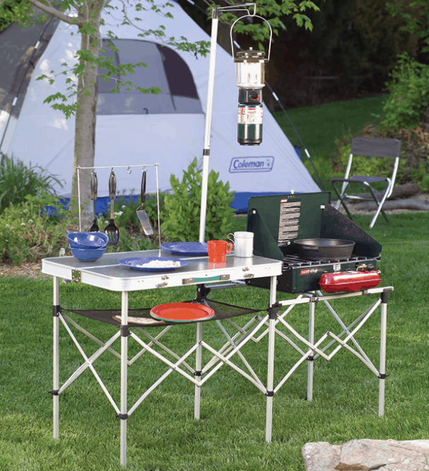 Camping table for store stove