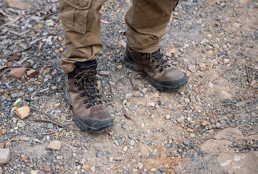 wearing boots and sock liners