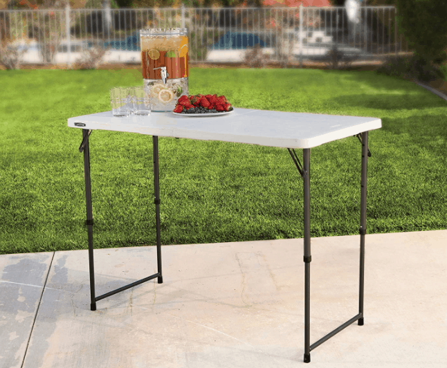 Lifetime Height Adjustable Craft Camping and Utility Folding Table