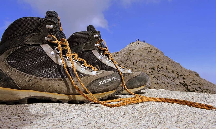 stiff hiking boots