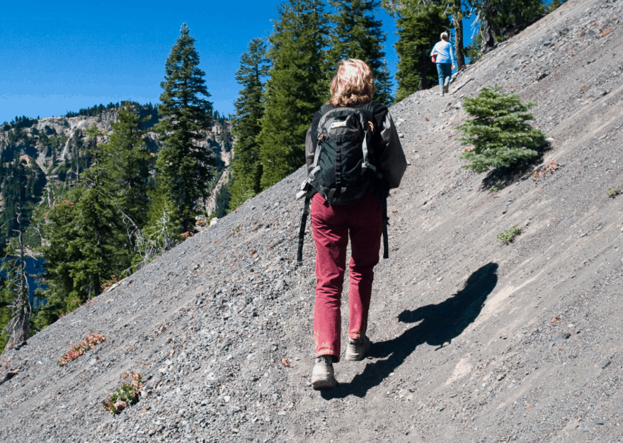 woman day hiking