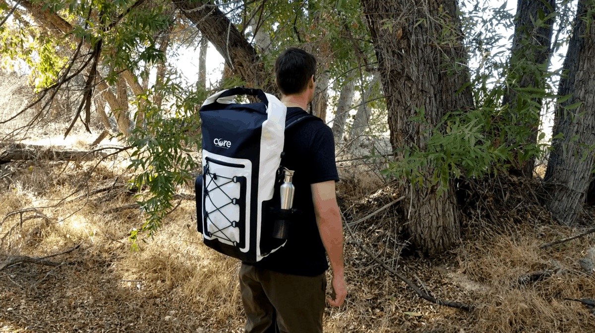 Roll top backpack