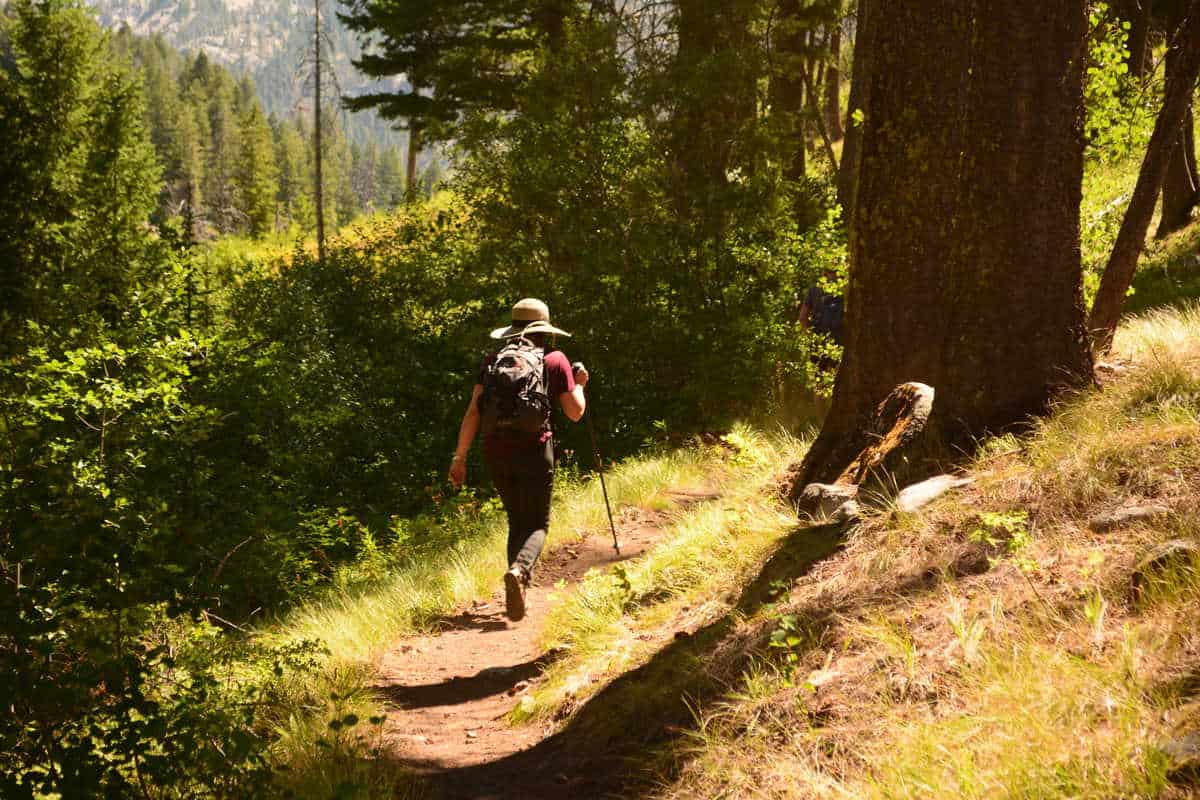 Women Hiking alone