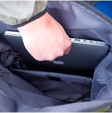 laptop compartment in waterproof backpack