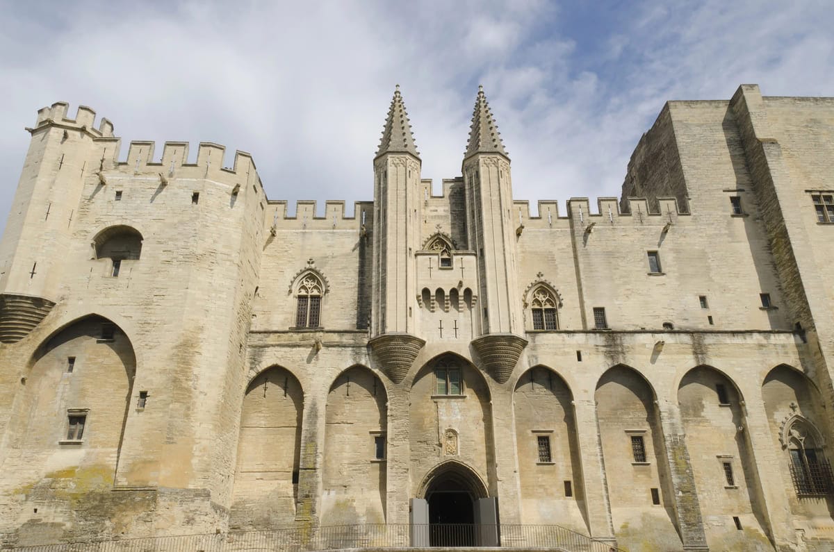 a large stone castle with towers.